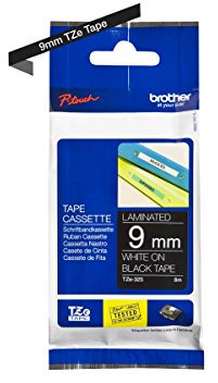 Brother TZ325 Tape 9 mm breit, 8 m schwarz / weiß