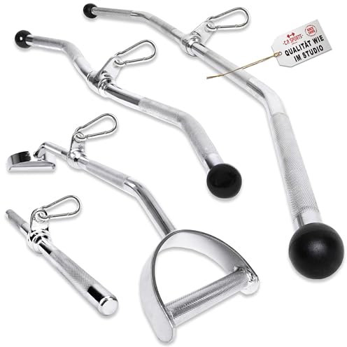 C.P.Sports SZ-Griff 74cm Curlstange mit Drehgelenk | Vollstahl Studioqualität | Trainingsgriff, Bizepsgriff, Zuggriff für Fitness, Bodybuilding, Krafttraining