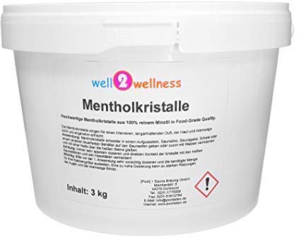 Well2wellness® Mentolo Intensivo 3,0 kg - in 100% Puro Minzöl
