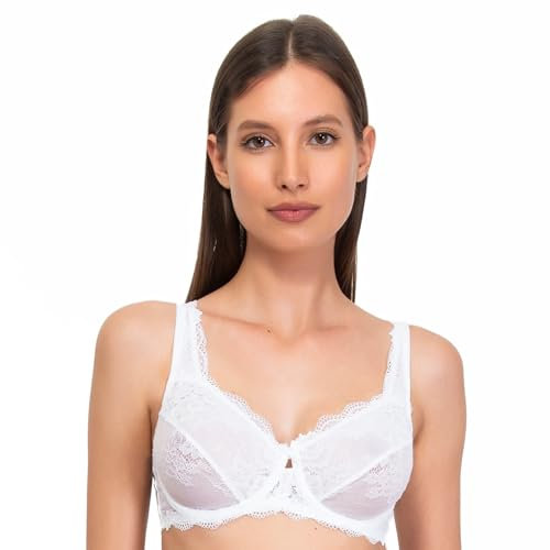 SIèLEI Reggiseno Francese con Ferretto Coppa C o D e con regolatore supplementare Art. 2442 (D, Bianco, 3 IT 80 D/EUR 90 F 36 UK/USA)
