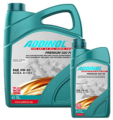 Addinol Motoröl 0W-20 Premium 020 FE 5L + 1L