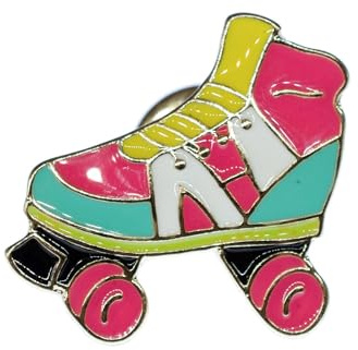Miniblings Rollschuh Pin Brosche Rollerskates Rollschuhe Disco Roller | Kleines Statement für Revers und Jacke, mit Inlineskates