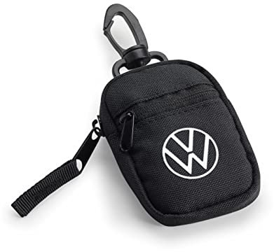 Volkswagen 1H2087402 Schlüsseltasche/Etui, Schwarz mit VW Logo und RFID-Schutz, Keyless Go Schutz