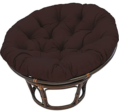 Papasansessel Kissen Polster Outdoor Indoor Wasserdicht Hängesessel Kissen Rund Schaukelstuhlkissen Papasan Ersatzpolster für Gartensesse(Size:100 * 100cm,Color:Dunkelbraun)
