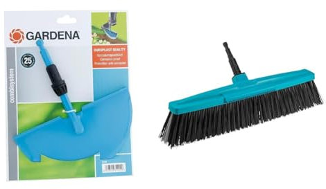Gardena combisystem-Rasenkantenstecher: Praktischer Rasenkantenschneider & combisystem-Straßenbesen: Stabiler Kehrbesen für den Garten und die Wege rund um das Haus