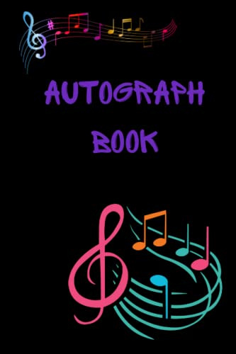 AUTOGRAPH BOOK: A 6x9 120page music inspired autograph book/album ideal for meet & greets, conventions and collectors alike