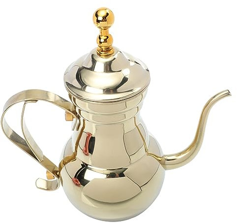 BESTonZON Dekorativer Edelstahl-kaffeekrug Mit Feinem Filtersieb Langem Schmalem Ausguss Fassungsvermögen Handgefertigte Teekanne Für Aromatischen Kaffee Und Tee Zu Hause