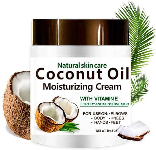 Coconut Oil Cream - 280ml Spa Moisturising Cream - Coconut Oil for Face, Hands and Hair - Intense Hydration for Dry Skin