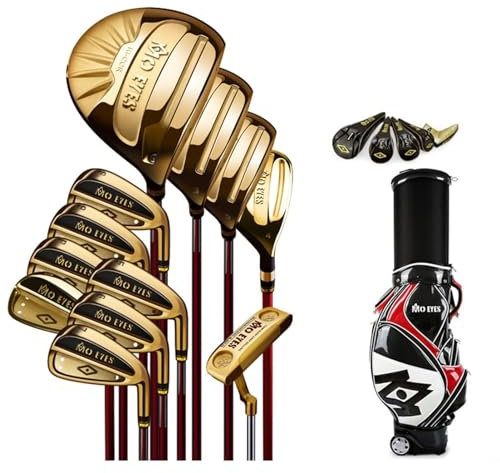 Golfschläger-Set for Herren, Titanlegierung, hoher Rückprall, komplettes Set, 12 Sätze, einschließlich 3 Hölzer, 7 Eisen, 1 Putter, 1 Eisenholz, 1 Tasche, geeignet for Golf zu Hause im Freien (Farbe: