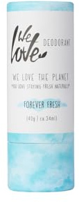 WE LOVE THE PLANET - Natürlicher Deo-Stick Forever Fresh, 40g – Aluminiumfrei – Anti-Achselgeruch, langanhaltender Schutz – Plastikfrei – Ohne Tierversuche – Unisex – 1 Deo reicht ca. 2-3 Monate!