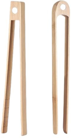 Pinze da cucina in legno, pinze magnetiche per toast, 22,1 cm, pinze per toast in legno con magneti, pinze magnetiche per toast in legno, 2 pinze multiuso per cucina, casa, ristorante