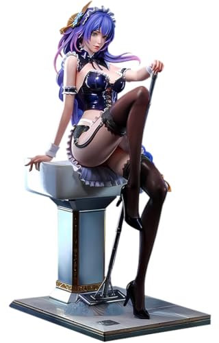 Ciyoulio Große Anime Maid Figur Sitzende Raiden Shogun Figur Mit Zubehör 32 cm, Anime Spielfiguren Cute Desktop Figur Anime Deko Statue Geschenk
