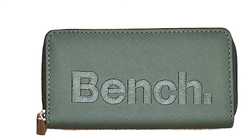 Noey & Lou Bench Damen Geldbörse XXL Portemonnaie Große Brieftasche Reißverschluss Clutch Münzörse (Schilf)