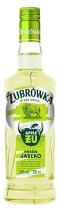 Żubrówka Zu Sour Apple Vodka Spirit Drink 50 cl 30% ABV Made for Mixing | A Premium Polish Sour Apple Vodka Liqueur Ideal for Shotting, Sipping and Cocktails