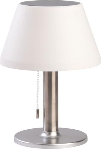 BOLD Lampe de table LED sans fil pour l'extérieur (port USB-C + solaire, batterie pour jusqu'à 6 heures d'autonomie, IP44, intensité variable et veilleuse)