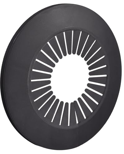 TOP-VIGOR Rohrabdeckungsdekoration, PP-Kunststoff-Rosette, Rohrmanschette für Wasserleitung, Abflussleitung, WC-Abflussrohr, Wandrohreingang, Dekoration, Zierleiste und Badezimmer-Rohrleitung, Schwarz