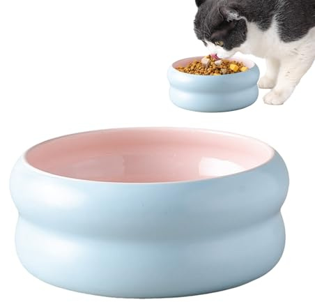 Kattmatsskål,Keramisk Vattenskål För - Hundmatsskål Mikrovågsäkrat Djurmatningsfat För Kattungar Valpar Inomhus Utomhus