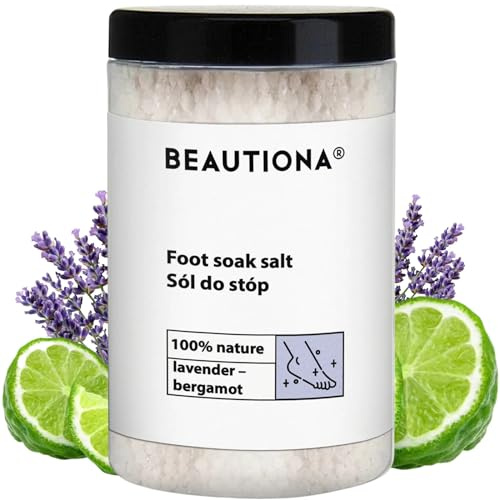 Epsom Fußbad-Salz 500g - Macht Hornhaut weich, beruhigt müde Füße, bereitet auf Pediküre vor. (500 g, Lavendel-bergamotte)