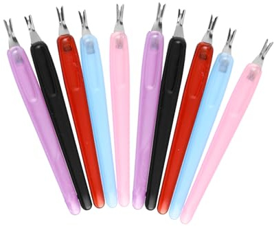 FOMIYES 100 Stück Teiliges Dead Skin Fork Nagelhautentferner Maniküre Werkzeug Nagelpflege Pediküre Utensil mit Ergonomischem Griff für Salon und Heimgebrauch in Fünf Farben