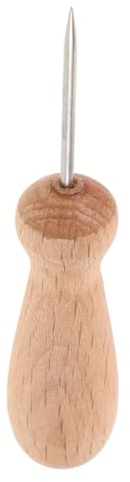 Gatuida Strumento Scultura Argilla con Manico in Legno di Faggio Punteruolo Artigianale per Modellare Argilla Morbida Utensile Ceramica Ergonomico per Lavori Creativi e Fai da Te