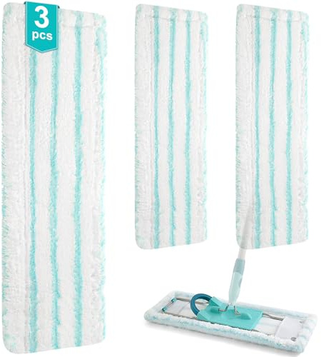 VINATO Pack 3 Recambios para Fregona Leifheit Profi XL, Fundas de Microfibra de Alto Grosor - Alta Absorción, Lavables Máquina