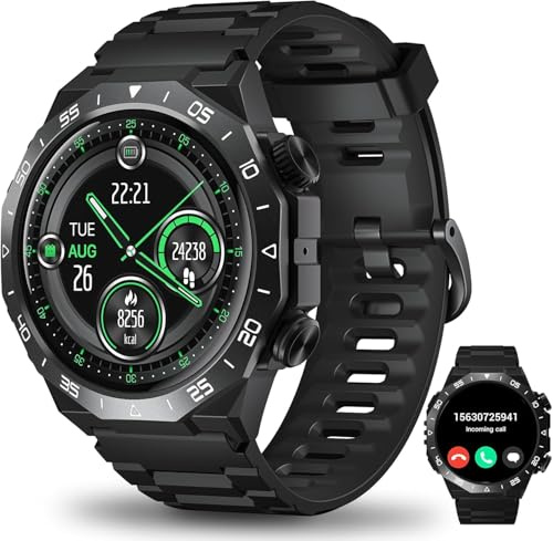 Smartwatch Herren Damen, 1,39 Touch Fitnessuhr mit Bluetooth Anruf AI Assistentin, 120+ Sportmodi Smart watch, Fitness Tracker SpO2 Pulsuhr Schrittzähle blutdruckmessung,IP68 Wasserdicht Sportuhr