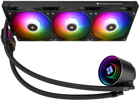 Thermalright TR Frozen Notte 360 ARGB V2 Refroidisseur de processeur,noir,3 ventilateurs PWM avec vitesse de 2000 tr/min,Intel LGA 1851/115X/1200/2011,convient pour AM4/AM5,dissipateur thermique