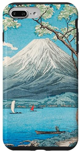 Impression Artistique Japonaise Vintage sur Bois Mount Fuji Coque pour iPhone 7 Plus/8 Plus