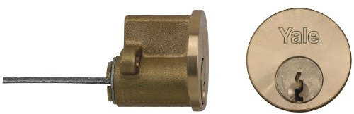 Yale Locks P1109 Replacement Rim Cylinder 4 Keys Polished Brass