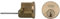 Yale Locks P1109 Replacement Rim Cylinder 4 Keys Polished Brass