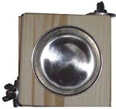 pipano Futternapf 0,15 Liter Sitzbrett Ecke 10 x 10 cm für Vogelkäfig, Wellensittich, SEF10