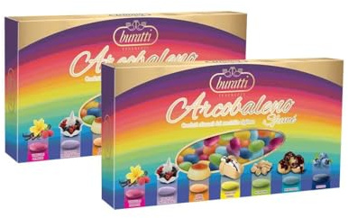 Confetti Arcobaleno  Sfumè  Buratti 2 kg + 100 Bigliettini Bomboniera Rainbow
