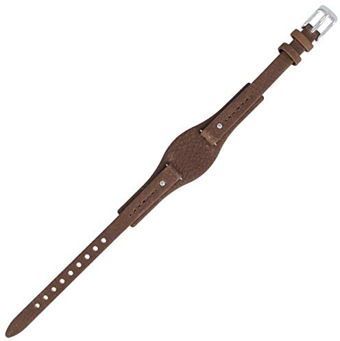 Fossil Uhrenarmband 8mm Leder Braun Silber - JR-1334 | LB-JR1334