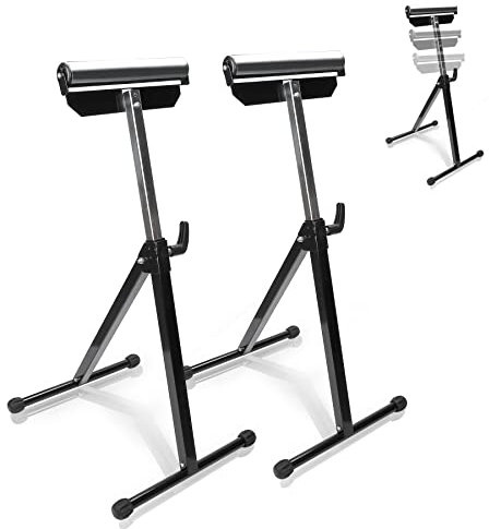 SWANEW 2 cavalletti pieghevoli, 68-108 cm, altezza regolabile, portata 90 kg, supporto per rotelle, regolazione continua