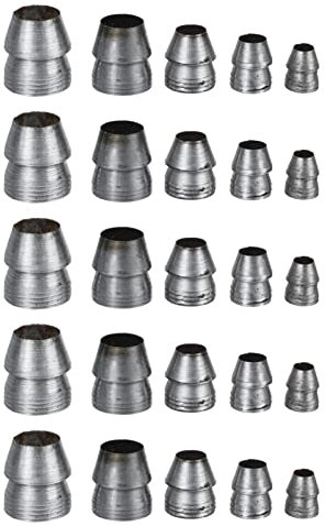 Operitacx Axtkeilgriff 25 Pcs Sicherheitsrunde Griff Keile Praktischer Runder Stahlkeil für Hammer Klauen Hammer Runde Griff Keile 8 Mm 10 Mm 11 Mm 13 Mm 16 Mm Metallkeile Für Axtstiel