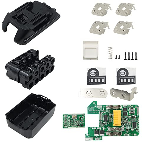 10-Zellen 18V Akku-Gehäuse Teile Deckel Ersatz kompatibel mit Makita BL1830 B L1840 BL1850, Akku-Reparatur DIY-Kit (Keine Batteriezelle enthalten)