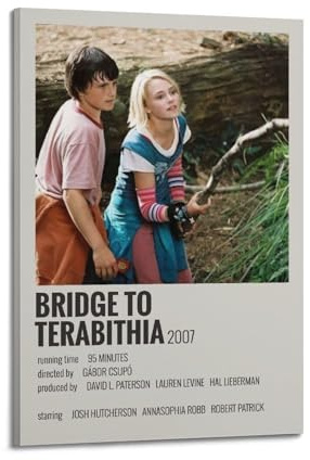 greb Poster artistique sur toile du film Bridge to Terabithia - Décoration murale pour chambre à coucher, salon - 40 x 60 cm - Pont vers Terabithia