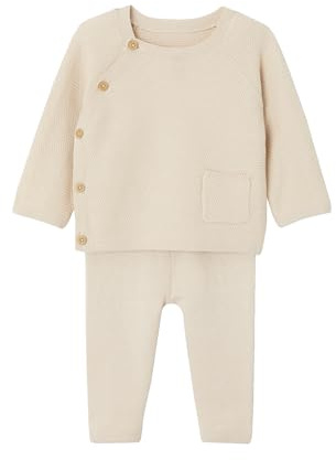 Vertbaudet Baby Strick-Set: Pullover & Leggings beige 62