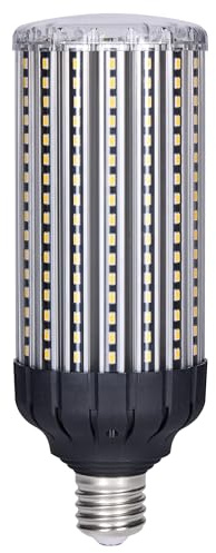 Wenscha Black E40 LED Corn Bulb 100W Cool White 6000k Super Bright Industrial Lamp Indoor Outdoor Use Super Energy Saving 10000lm Long Life Lamps