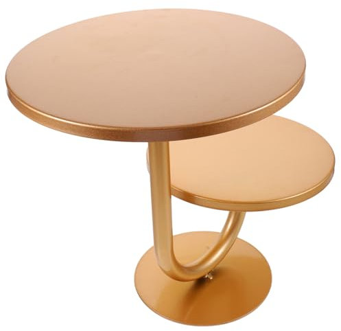 TOPBATHY Alzata Per Torta in Metallo Con Contenitore - Espositore Per Torta A 2 Piani Per Feste Matrimoni Compleanni Banchetti Con Porta Cupcake Design Rustico