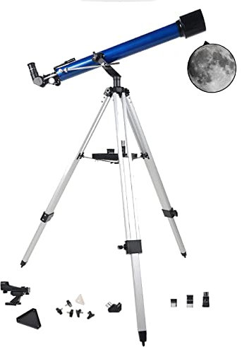 CRBUDY Astronomisches Teleskop, Astronomie mit Zwei Okularen, Einsteigerteleskope mit Leuchtpunktsucher und 800 mm Brennweite, Teleskope für Erwachsene