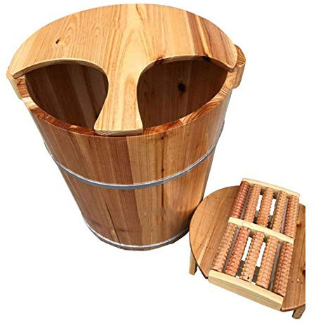 UYDJAKX Pediküre-Schüssel, Fußbadewanne, Fass, Zuhause, Holz-Fußbadeeimer, Sauna, Spa, Pedikürebecken, Fußbadewanne Vision Star of Light
