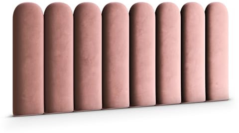 Muralo - Samt Wandkissen Stoff Polster-Paneel für Schlafzimmer Wohnzimmer Bett Wandpolster Bettkopfteil Lendekissen Modern Luxus Gepolstert Magic Velvet (Altrosa, 30 cm x 100 cm)