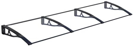 HXYhydrypd Vordach für Haustür, Balkon Überdachung, Haustür Vordach, Haustür Vordach, Außenmarkise Gegen UV-Strahlung, Regen, Schnee (Polycarbonat + Aluminiumlegierung)(Size:40 * 240cm/15.7 * 94.5in)