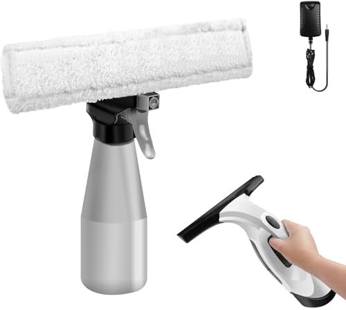 Window Cleaner Cordless, Window Vac Electric Squeegee Handheld Vacuum Cleaner, 30 Minute Runtime, 150 ml Water Tank, Drip & Streak Free Glass Cleaning, Streak-Free Cleaning, Lightweight