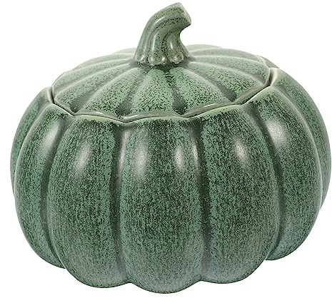 CIYODO Ciotola Di Zucca in Ceramica Coperchio Contenitore Per Zuppa Stufata Yogurt Design Decorativo Autunnale Ciotola Creativa A Forma Di Zucca