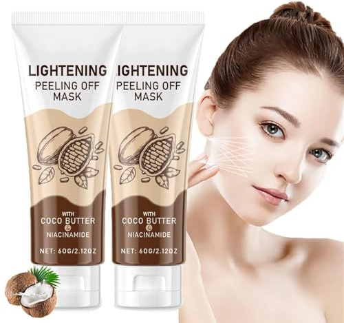Adera Aufhellende Peel off Maske,Schokolade Niacinamid Peel off Maske,Adera Peel off Gesichtsmasken,Anti-Aging Peeling Maske,Aufhellende, feuchtigkeitsspendende Peel-Off Maske (2pcs)