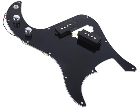 TOYANDONA Pb Bass Pickguard Vorverdrahtet Mit Tonabnehmern Schutzfolie Schraubenlöcher Tortoise Shell Design Kompatibel Für Precision Bass Gitarren Zubehör Für Bässe Pickguard
