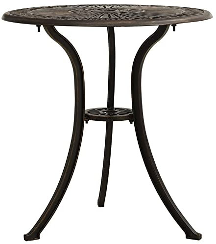 Juroupi Gartentisch Terrassentisch Wetterfest Lounge Tisch Outdoor BalkonhäNgetisch Bronzen 62x62x65 cm Aluminiumguss