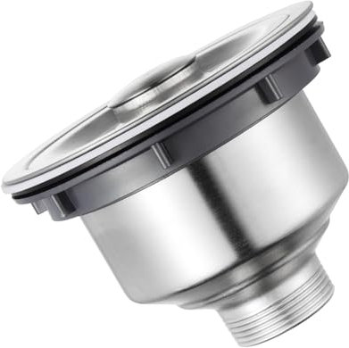 Upgrades Steel Kitchen Sink Drain with Deeping Basket Strainer & Tailpiece Kitchen Sink Drain Assembly Simple Installation